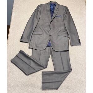 Billy London Suit Mens 42L 32x32 Gray 2-Piece Jacket and Pants Set BL20F BL41F